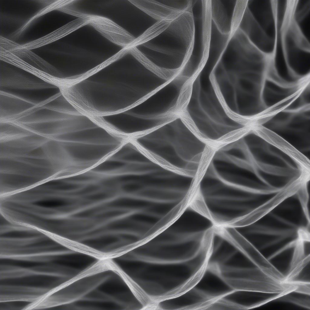 Non-woven fabric structure under a microscope