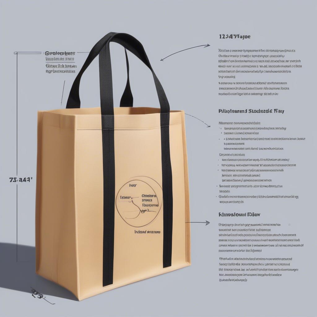 Non-woven grocery tote bag specifications