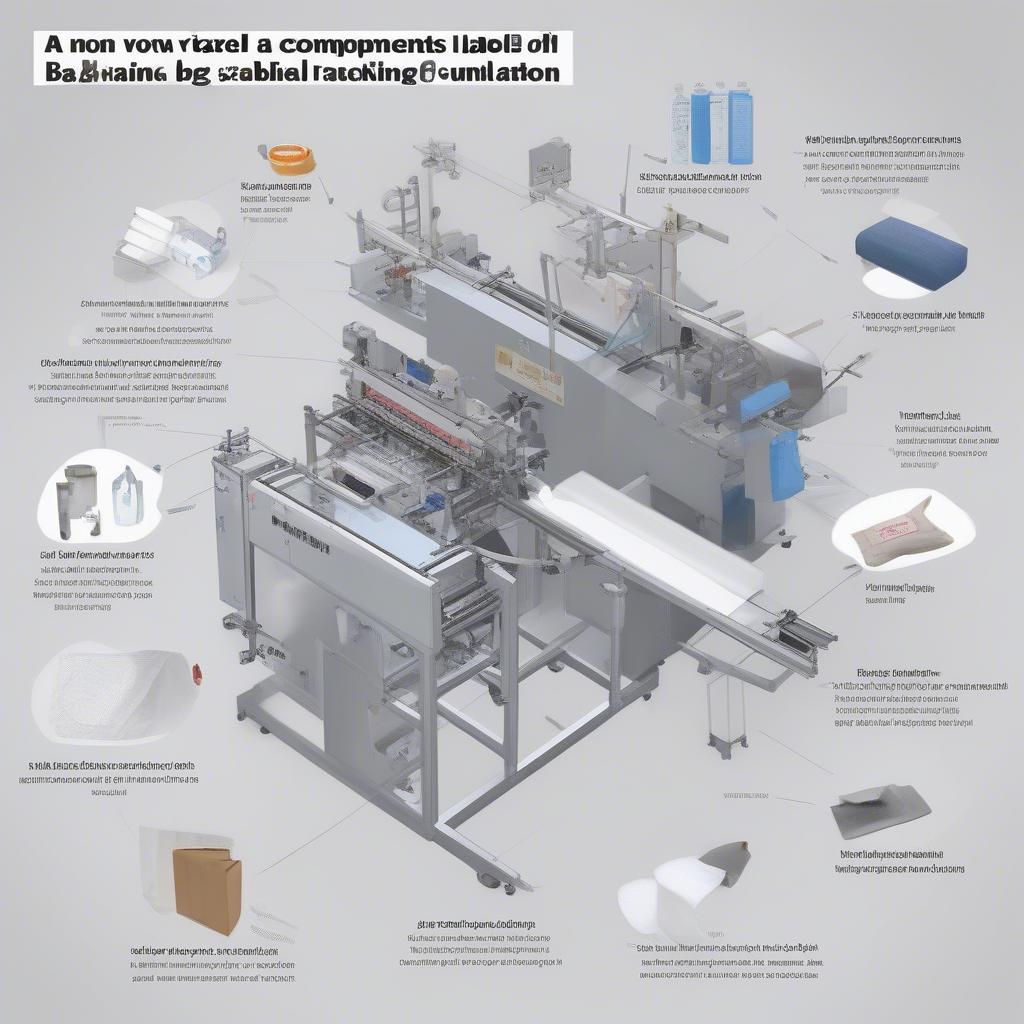 Non-woven label bag making machine components diagram