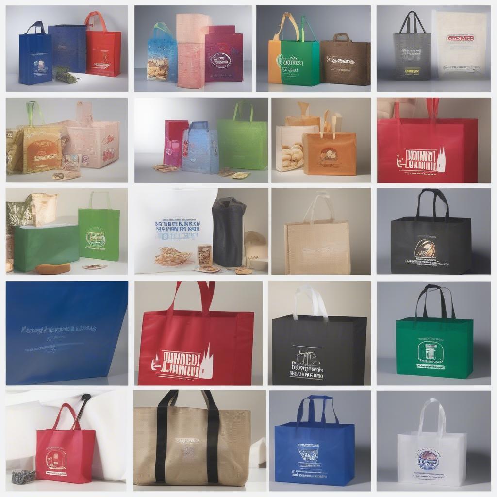 Different types and colors of non-woven laminate bags