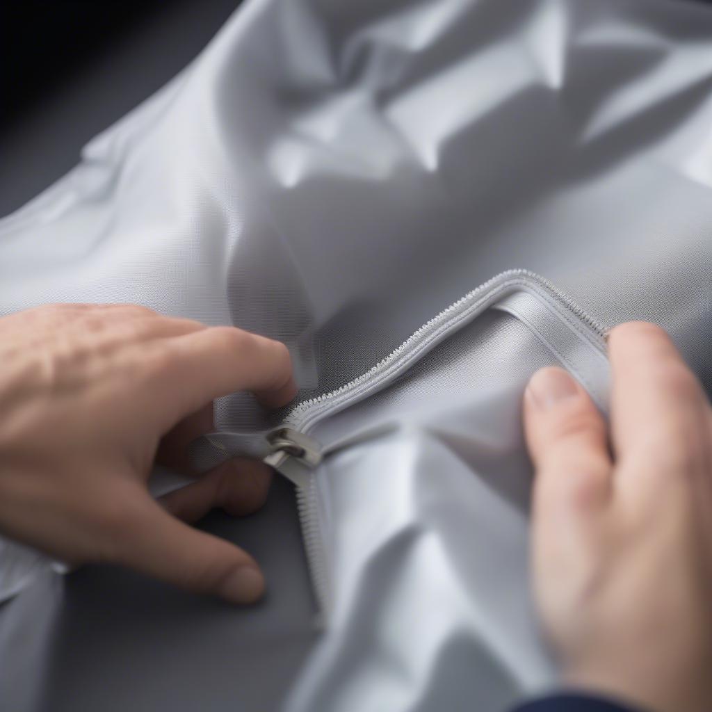 Inspecting the Material of a Non-Woven PVC Zipper Bag