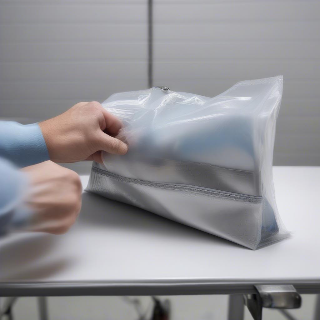 Durability Test of Non-Woven PVC Zipper Bag with Handle