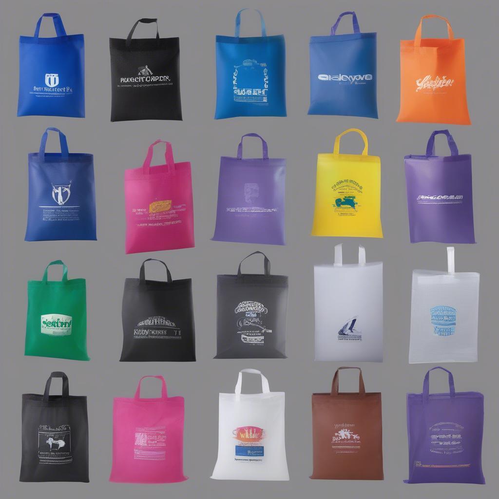 Non-Woven T-Shirt Bags in Various Colors and Sizes