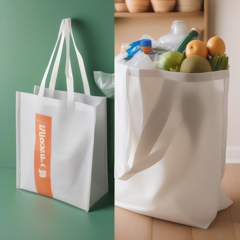 Comparison of Non-Woven and Plastic Grocery Bags