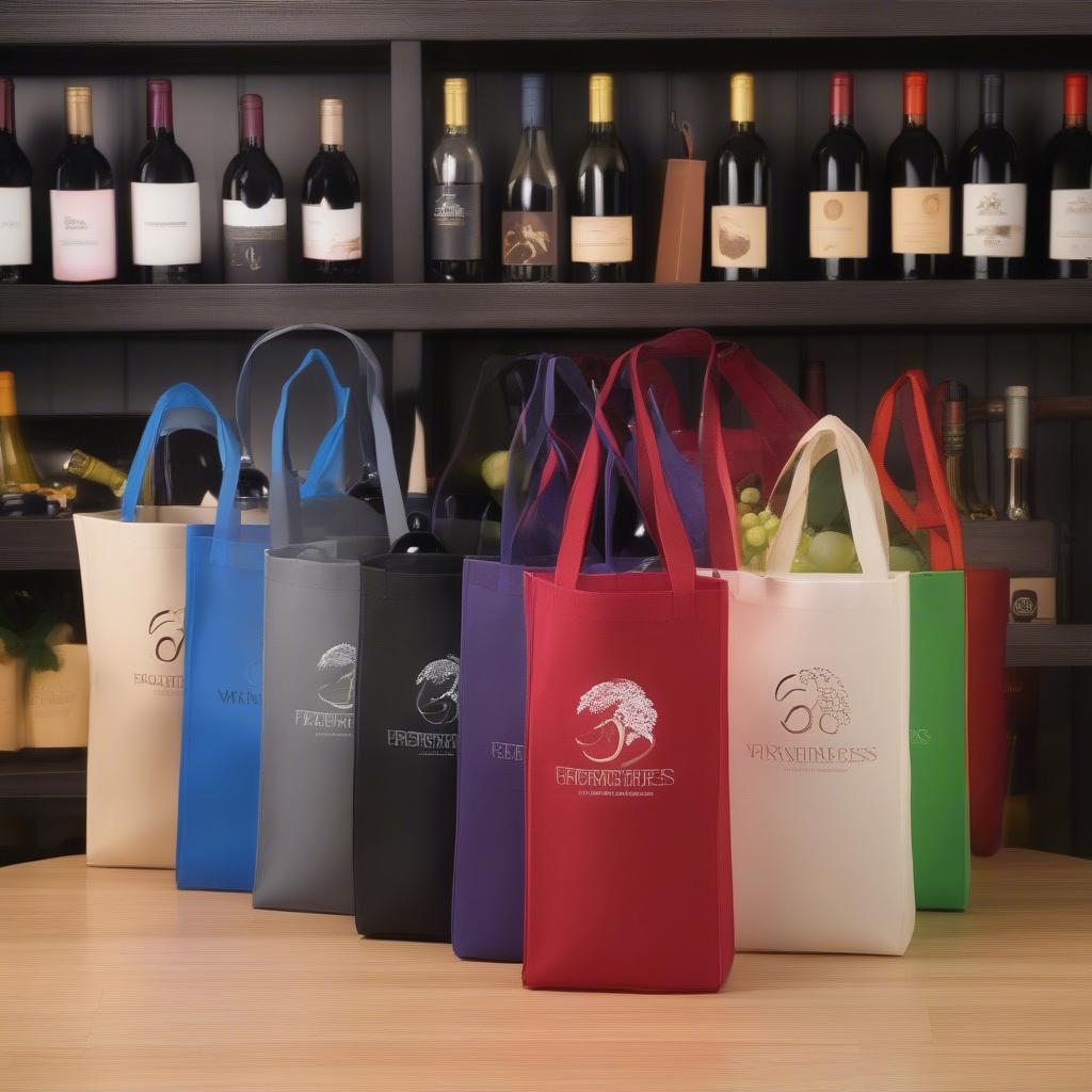 Variety of Non Woven Wine Tote Bags