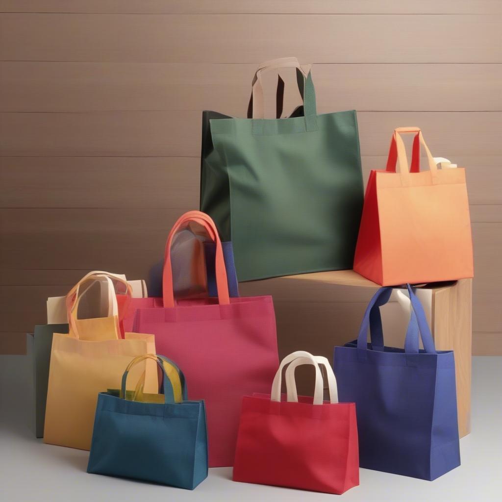 Variety of Non Woven Wooden Handle Bags