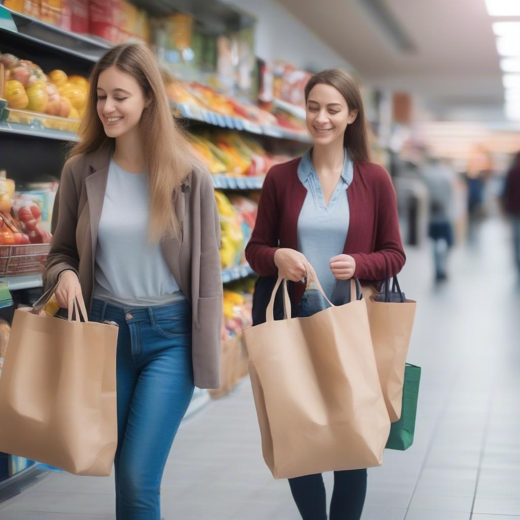 People Using Nonwoven Bags