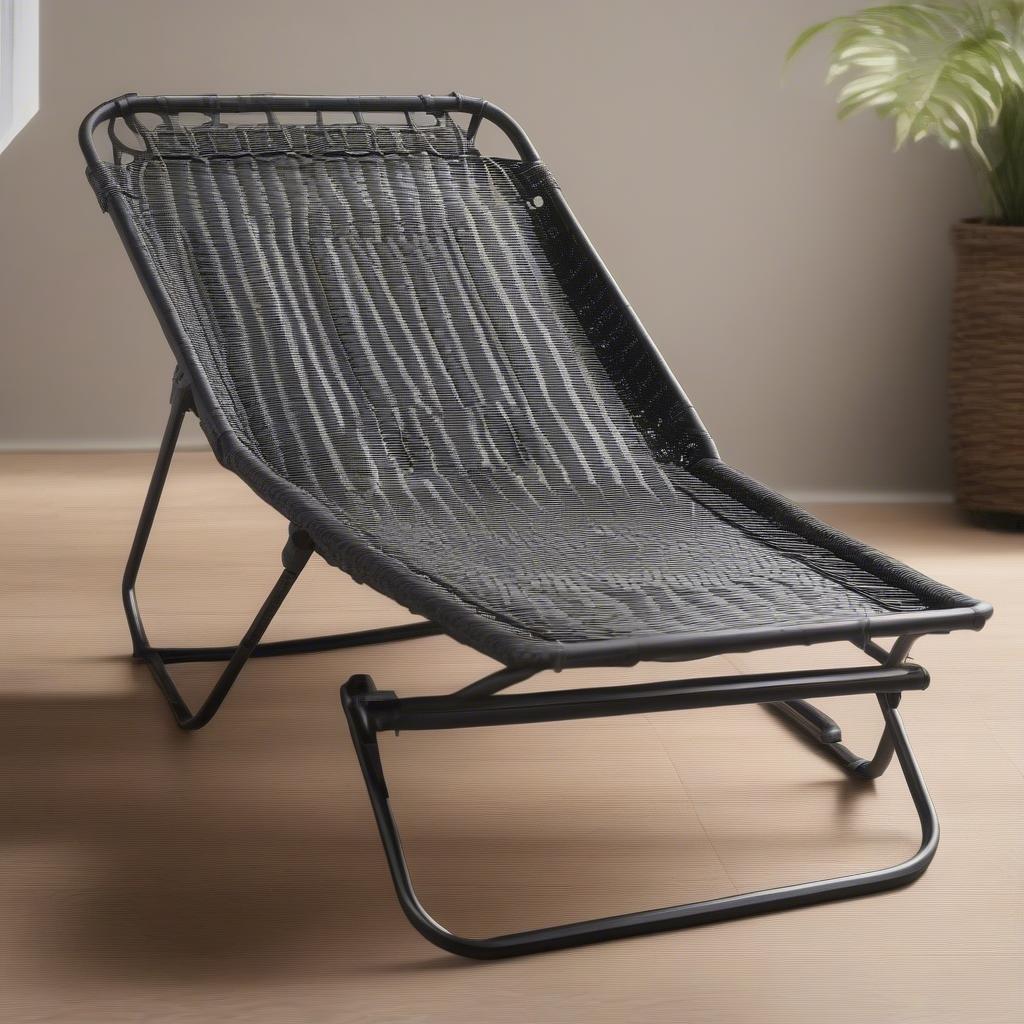 Nuaticu Basket Weave Collapsible Lounger Folded