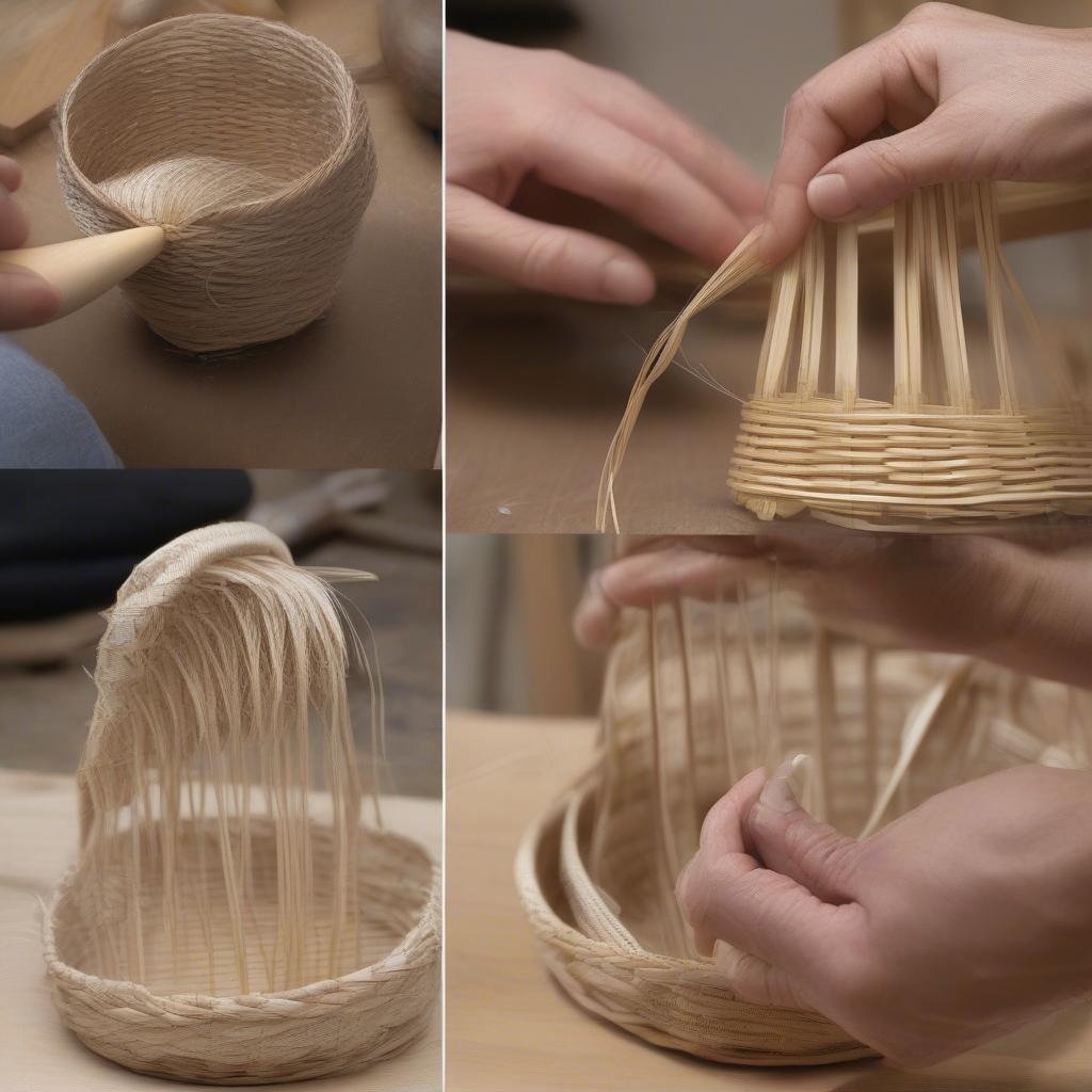 Onion Basket Weaving Process 