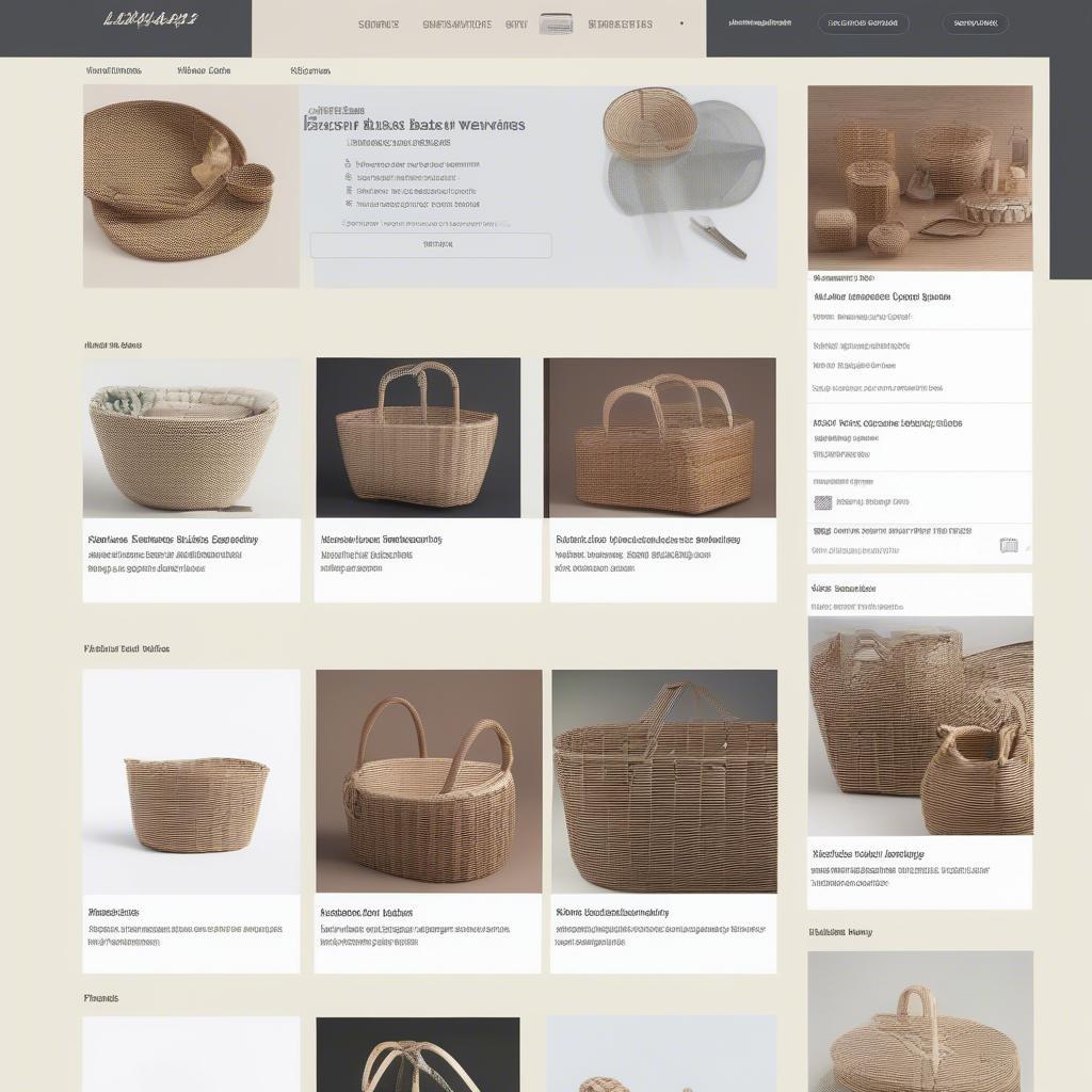 Online marketplace for basket weaving materials