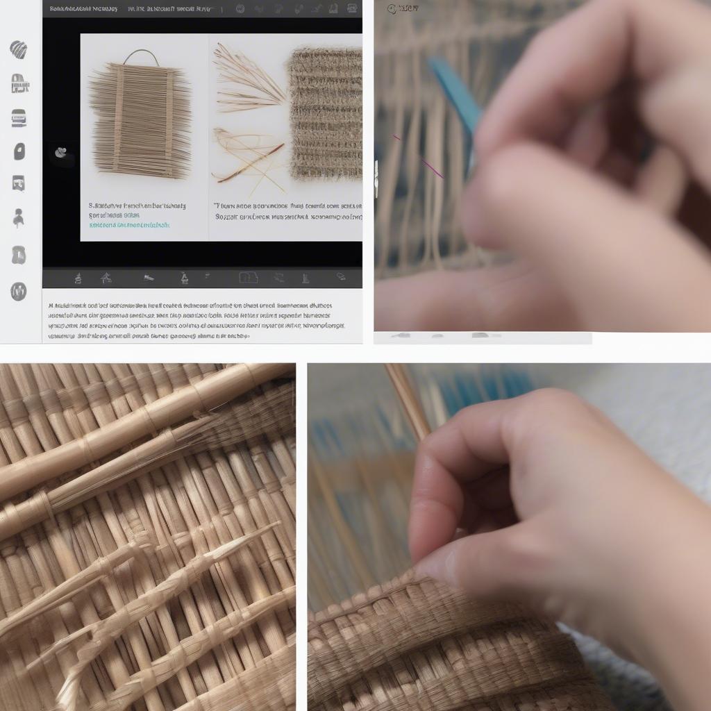 Online Basket Weaving Tutorial Showing Step-by-Step Instructions