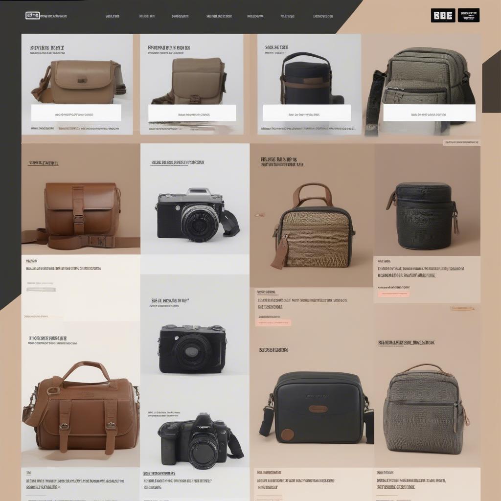 Online shop selling warehouse woven strap camera bags