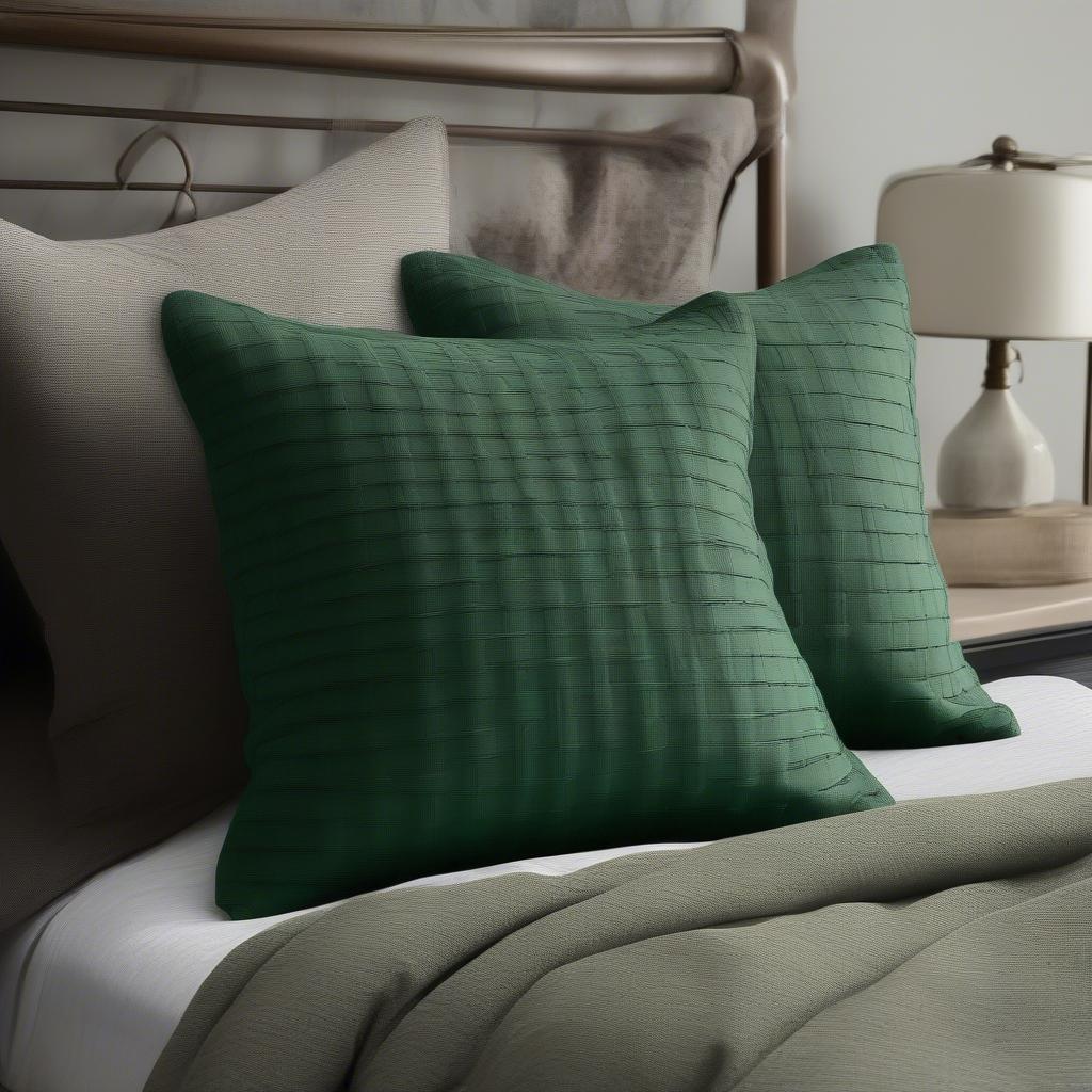 Shopping for Dark Green Basket Weave Pillow Shams Online