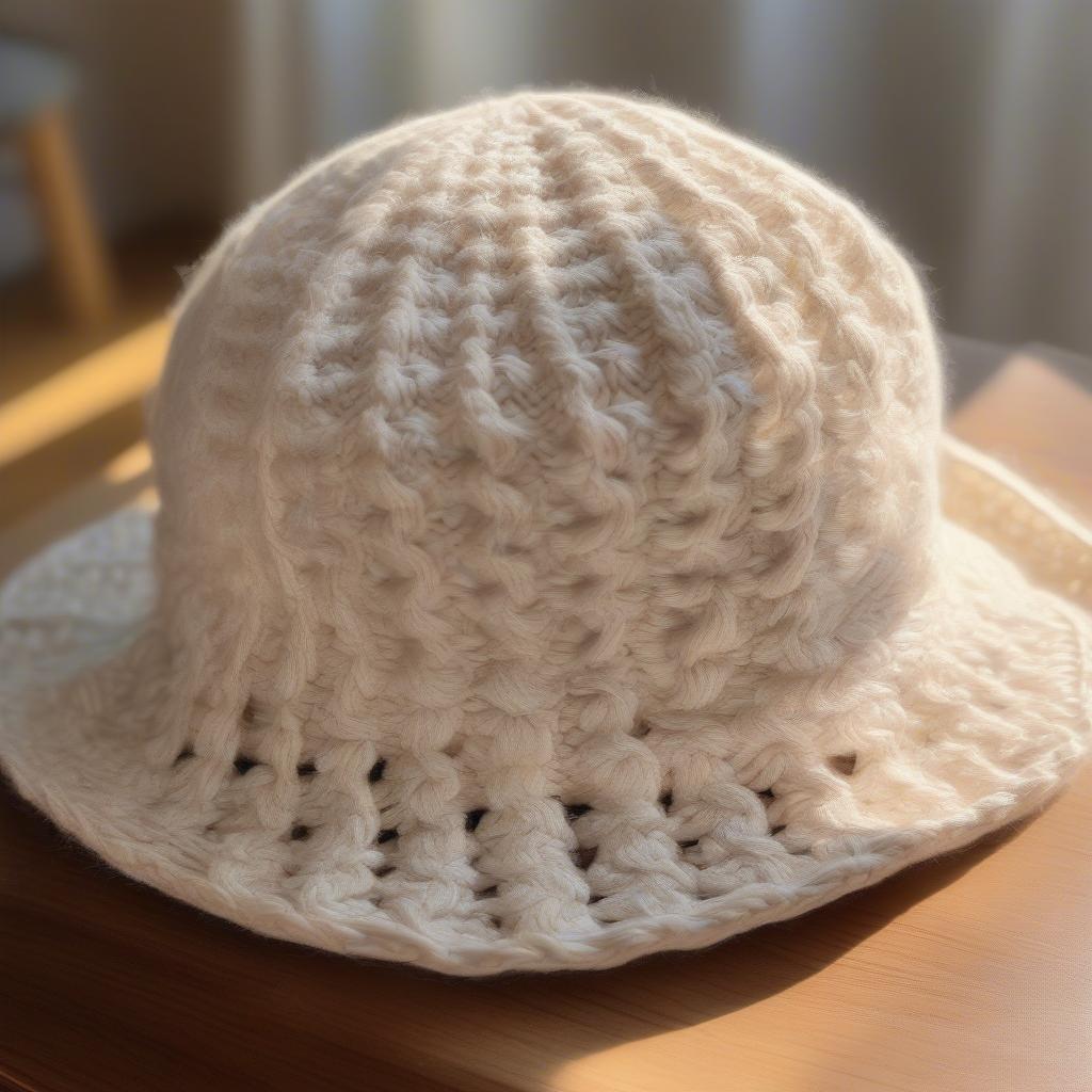 Open weave crochet hat pattern for a stylish summer look