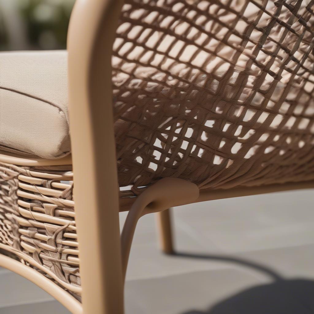 Tan Threshold Open Weave Wicker Patio Accent Chair