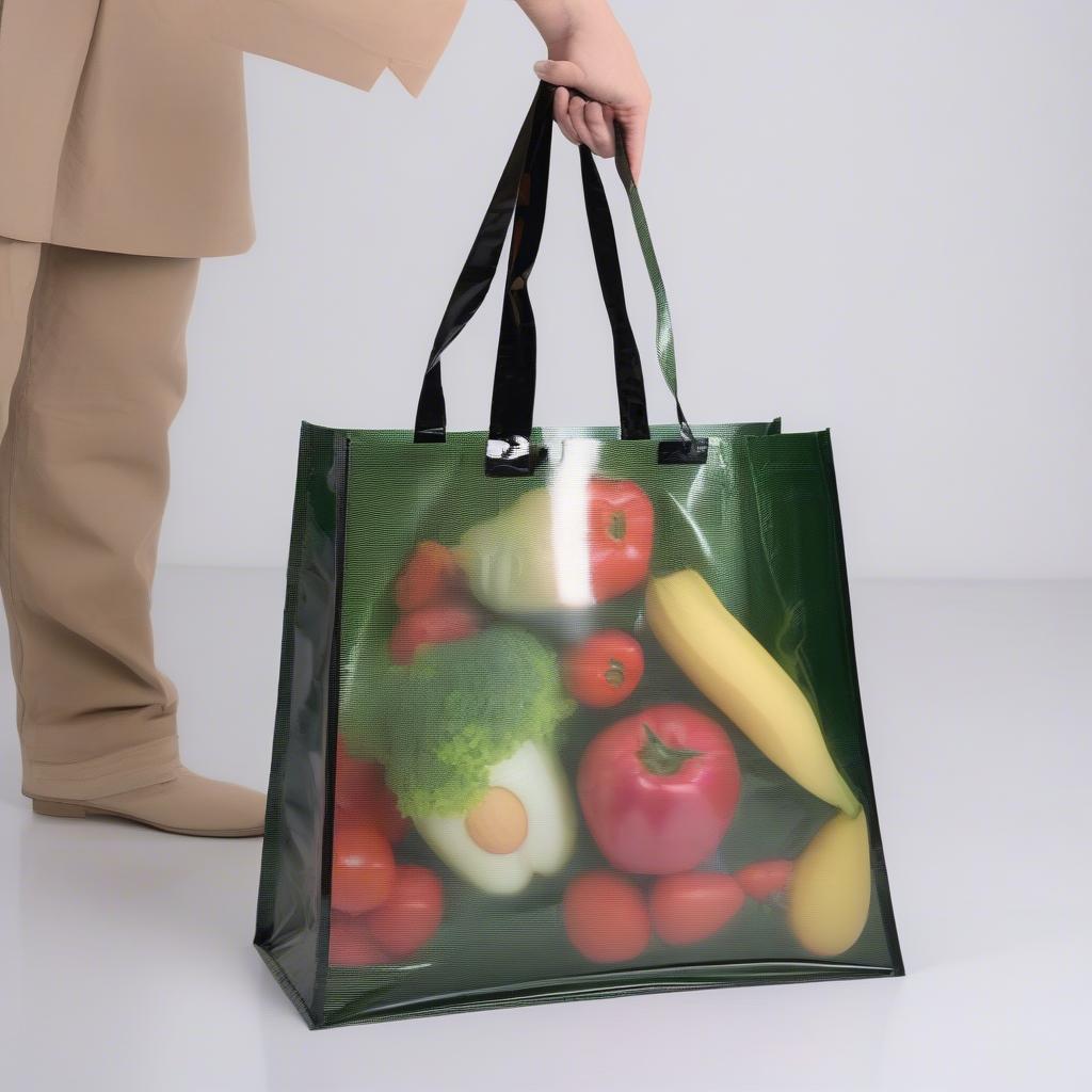 Oversized Glossy Laminated PP Woven Shopping Bag