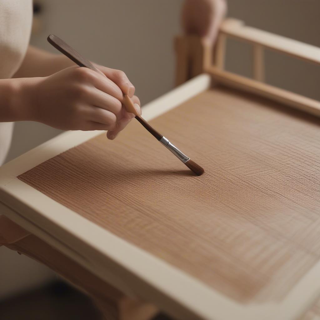 Painting a basket weave pattern on canvas