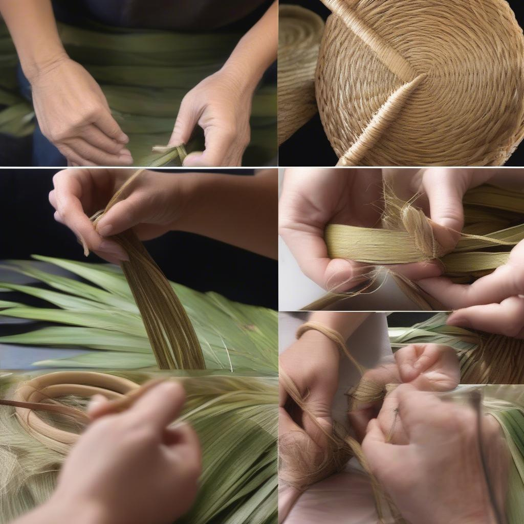 Different Basket Weaving Techniques with Palm