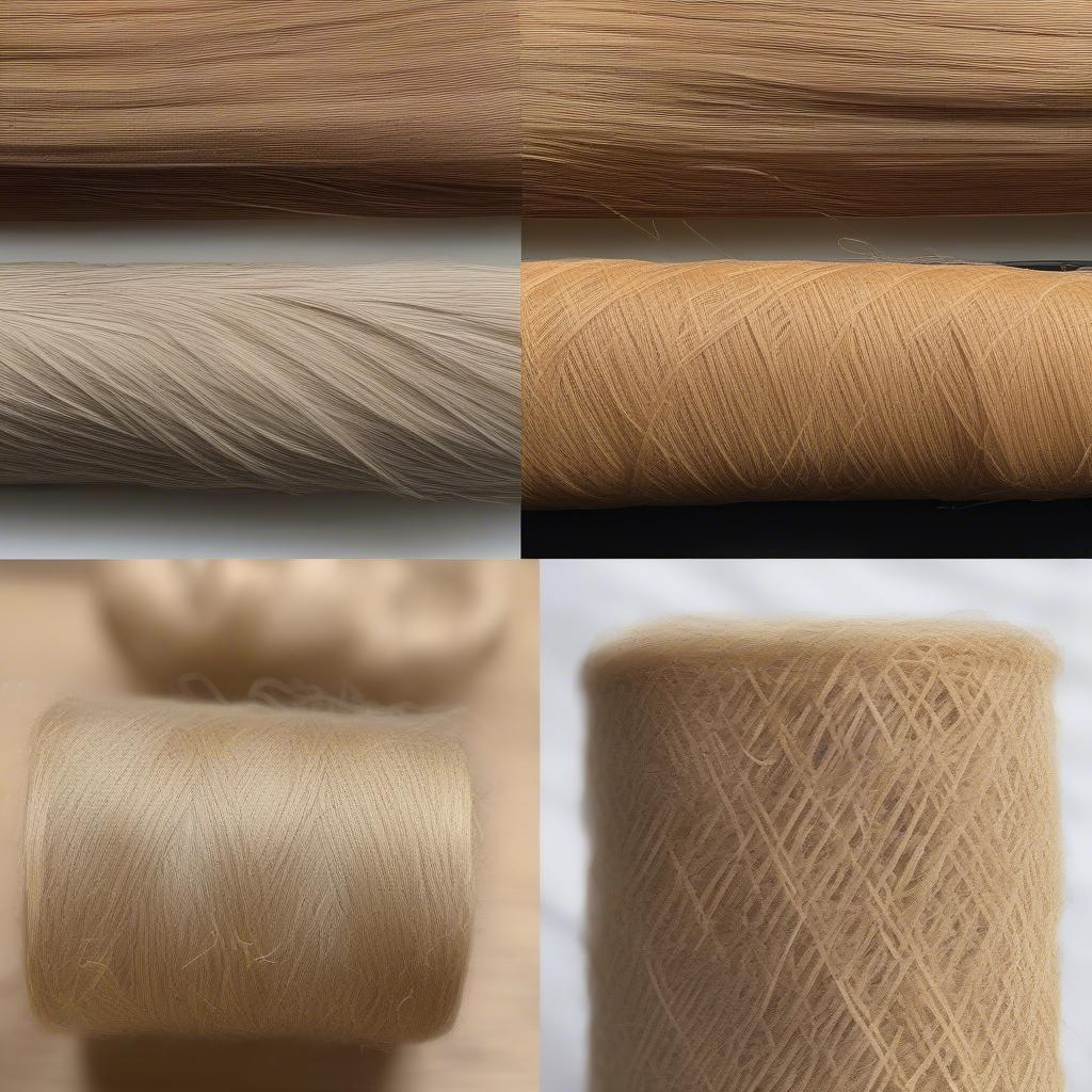 Different Types of Palm Fibres: Raffia, Buri, and Carludovica