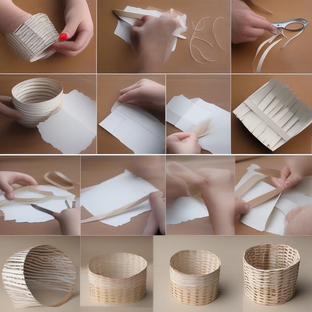 Steps to Weave a Paper Basket