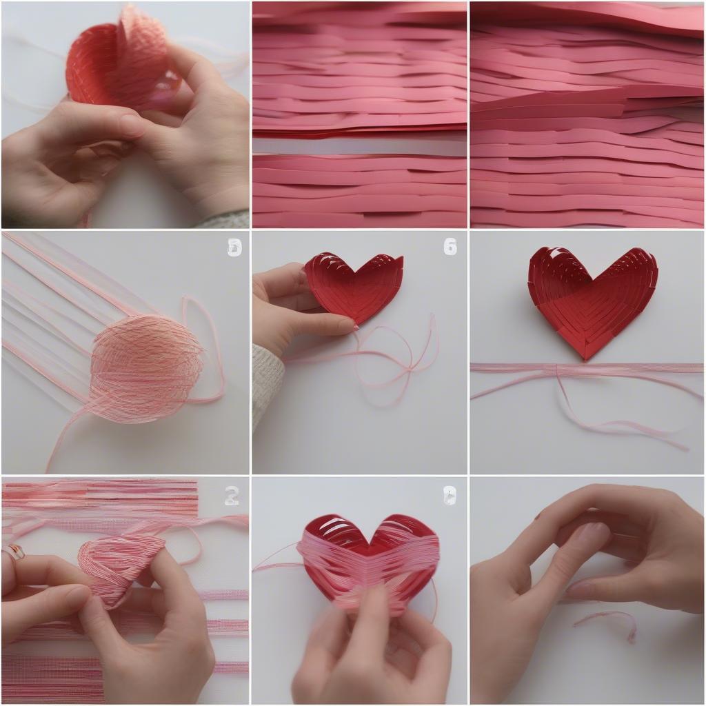 Step-by-Step Paper Heart Basket Weaving