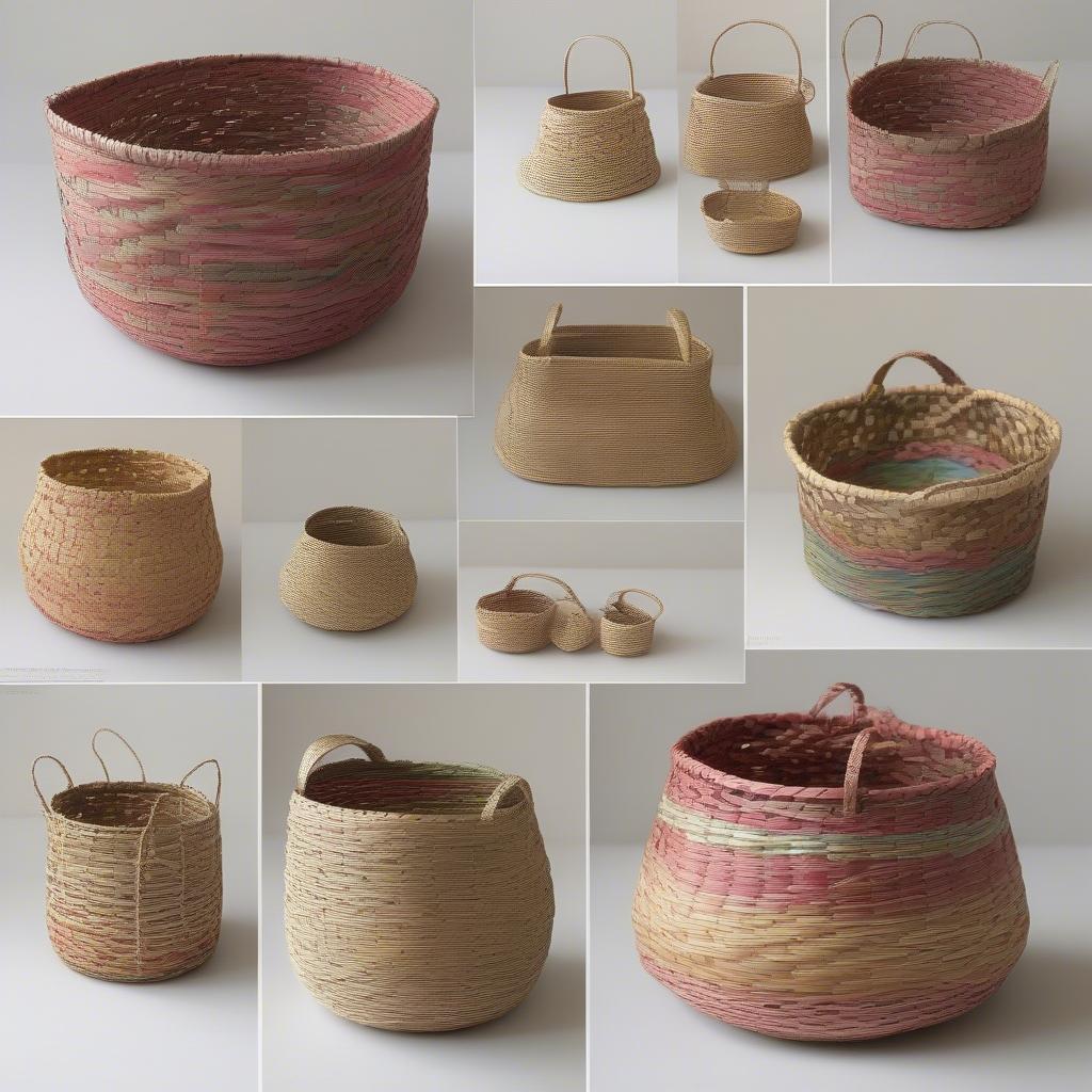 Variety of Paper Weaved Baskets