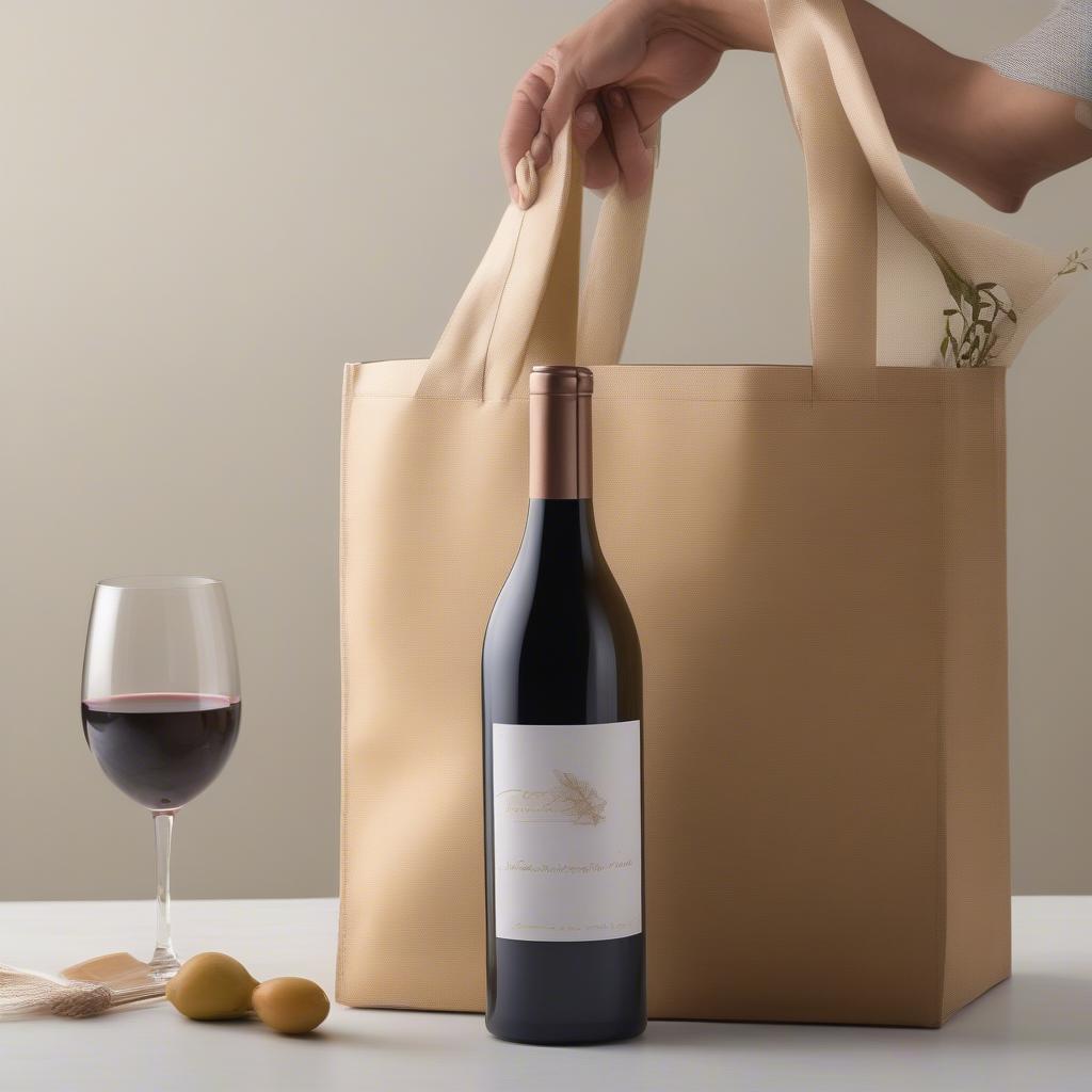 Gifting Wine in a Non Woven Bag