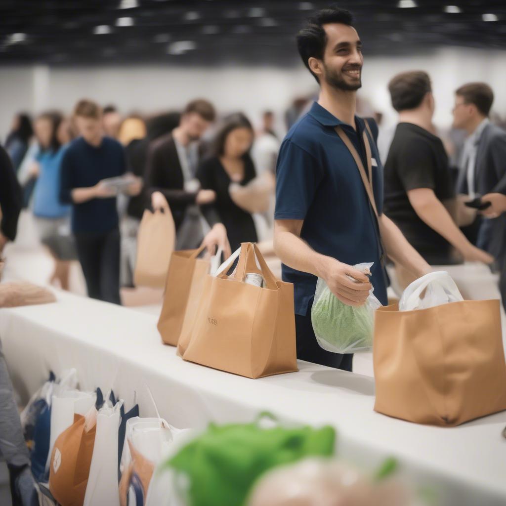 Personalized Non-Woven Bags in Use