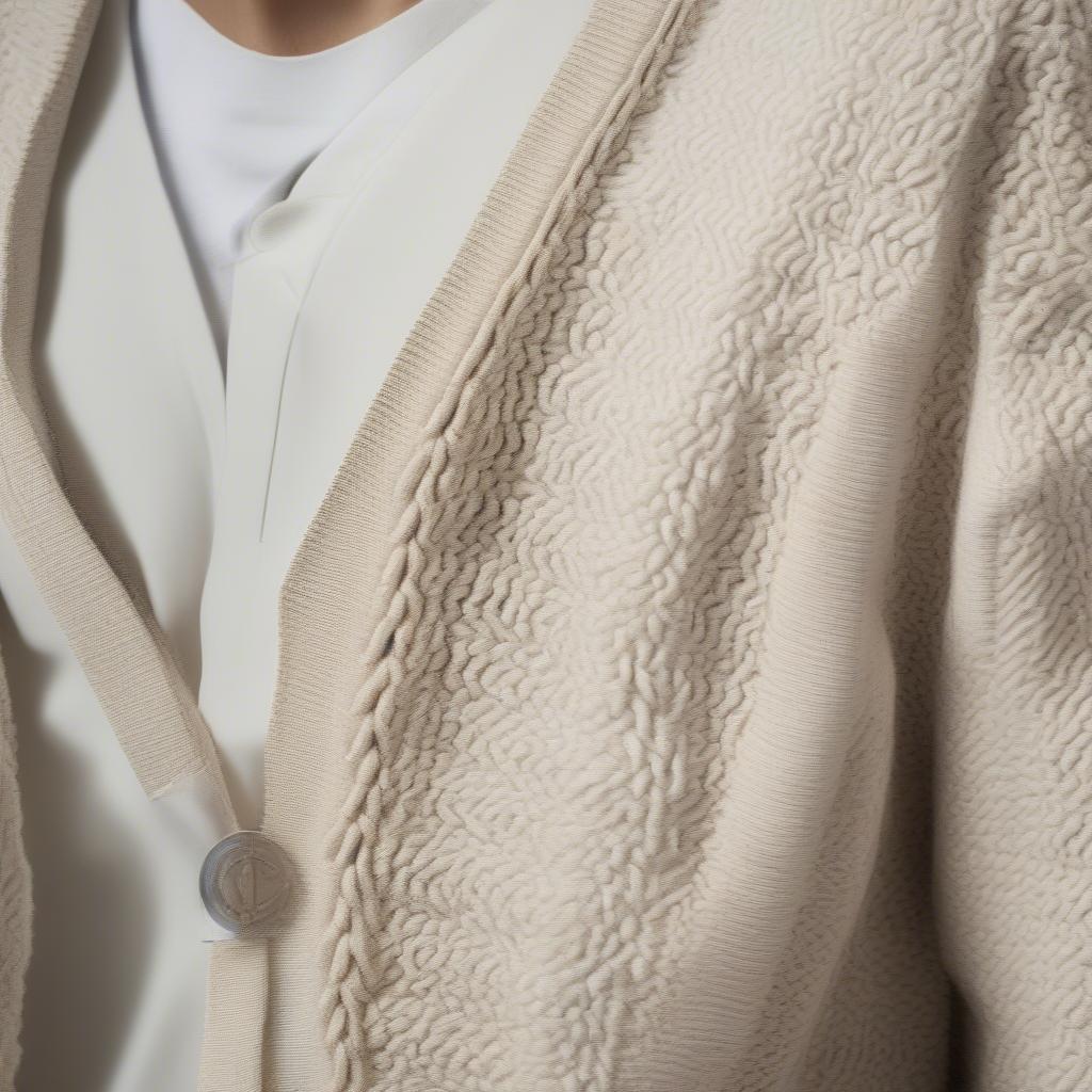 Close-up of the Basket Weave Pattern on the Phillip Lim Cardigan