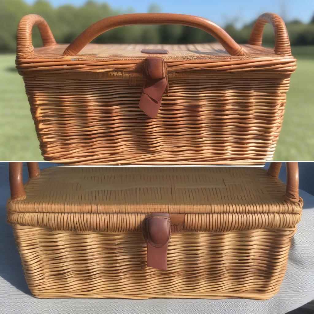 Picnic Basket Before and After Conditioning