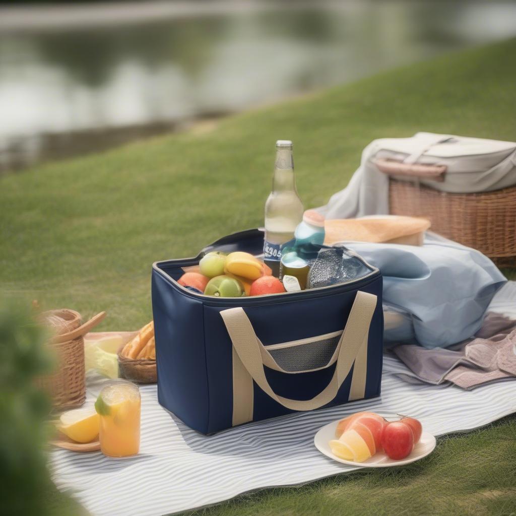 Picnic Scene with Non-Woven Cooler Bag