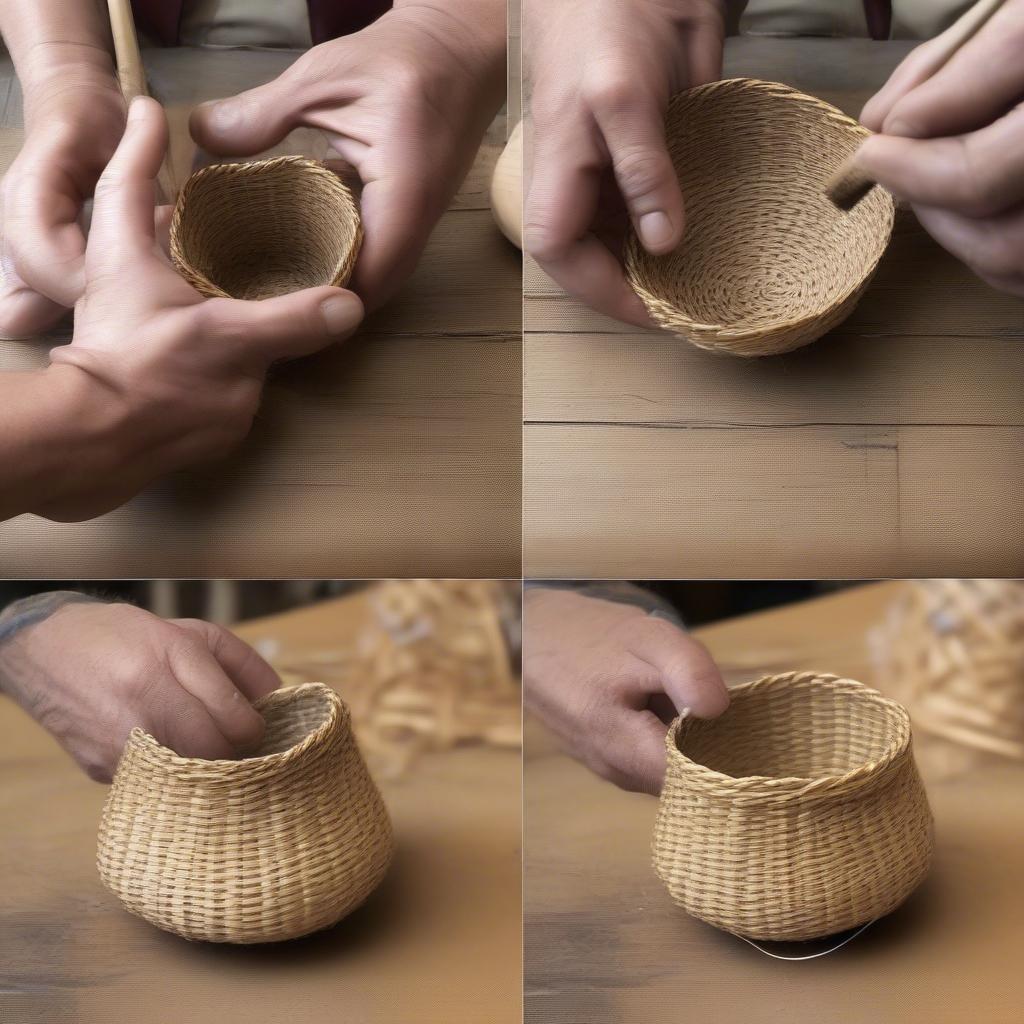 Pine Basket Weaving Coil Technique