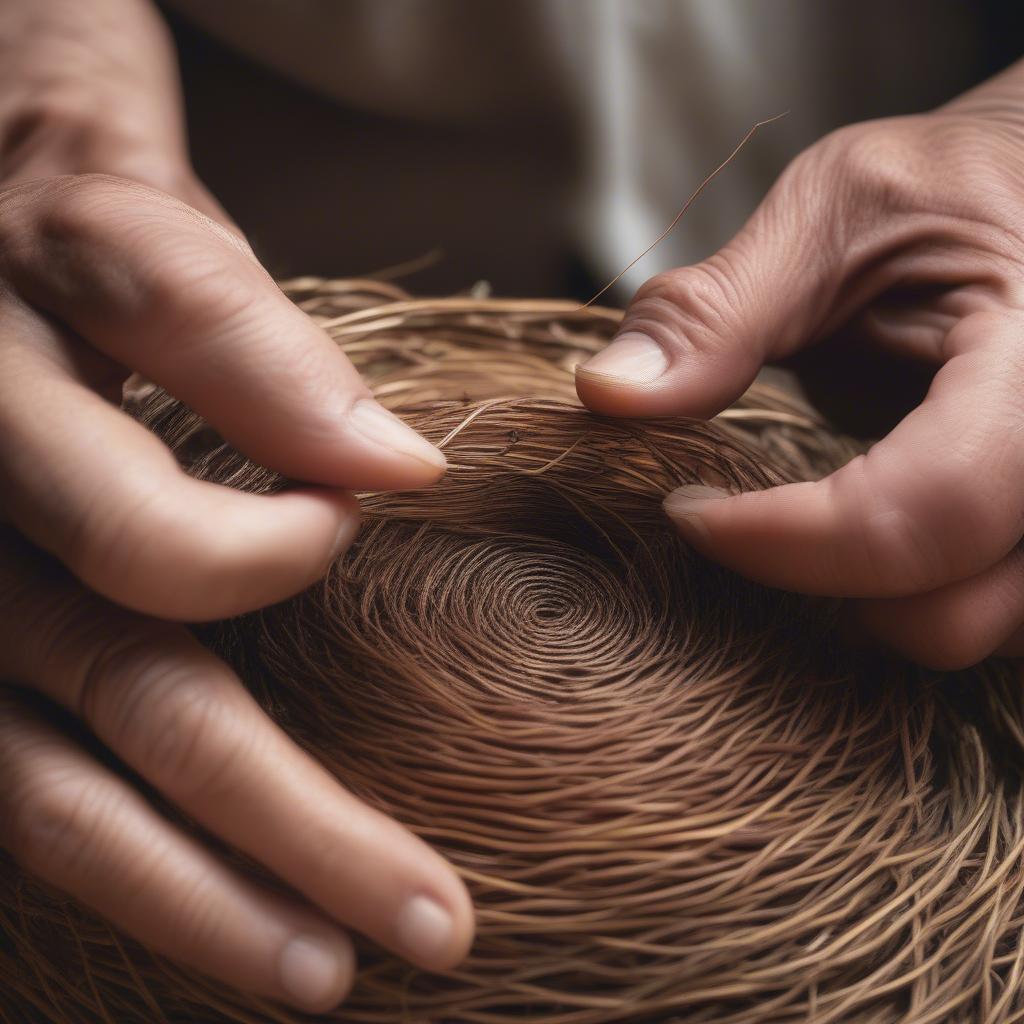 Coiling Pine Needles for Basketry