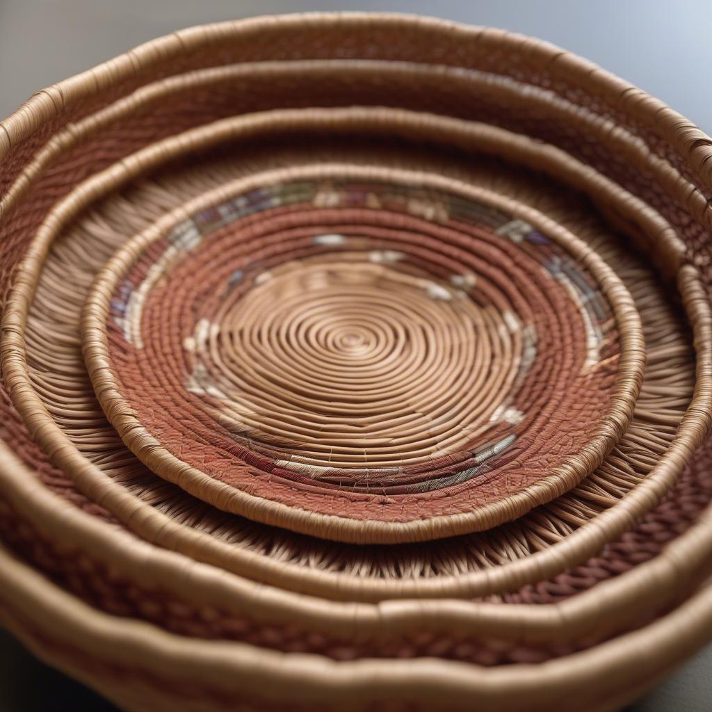 Completed Pine Needle Basket