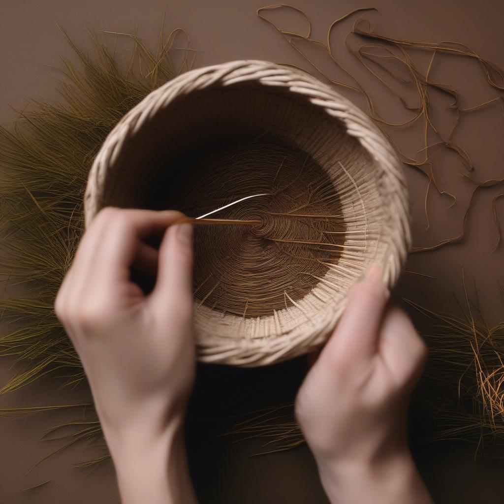 Pine Needle Basket Weaving: Coiled Technique