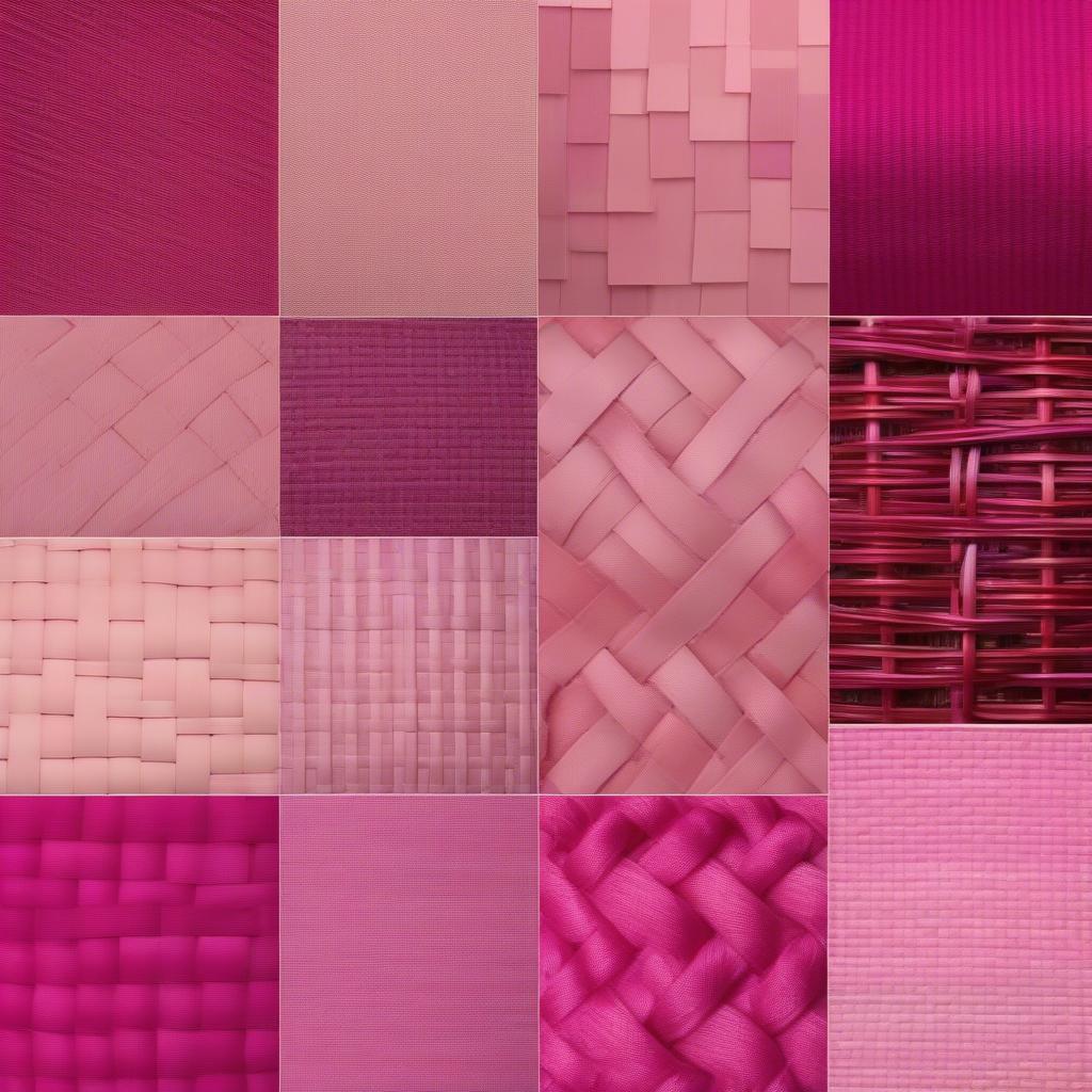 Various Shades and Materials of Pink Basket Weave