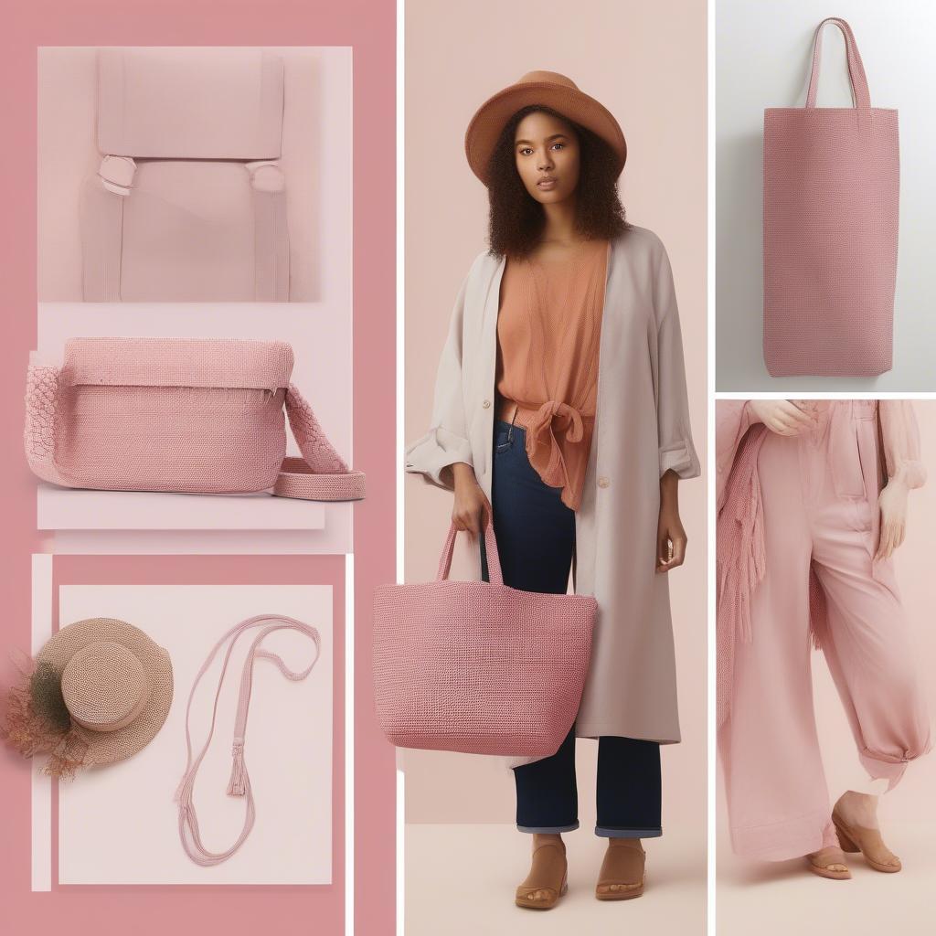 Pink Weave Tote Bag Outfit Inspiration