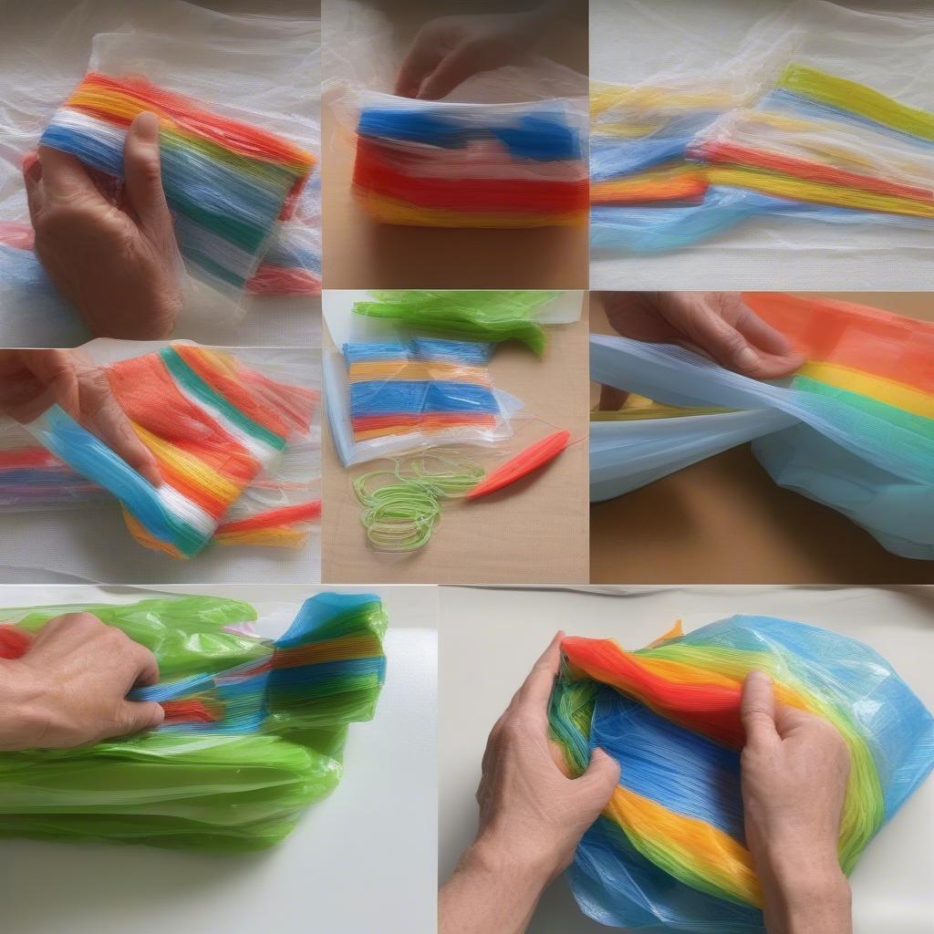 Preparing Plastic Bags for Weaving