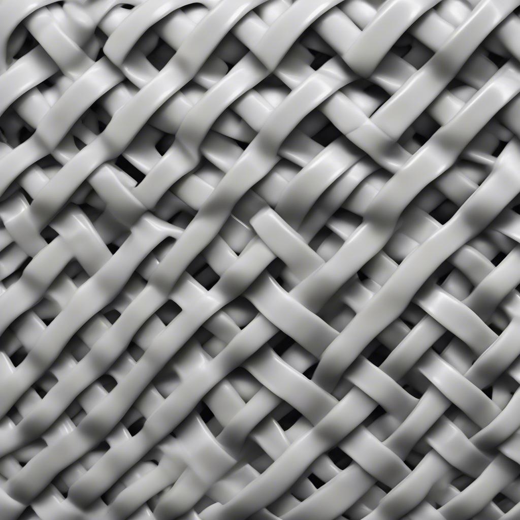 Close-up of a plastic basket weave, showcasing the texture and pattern.