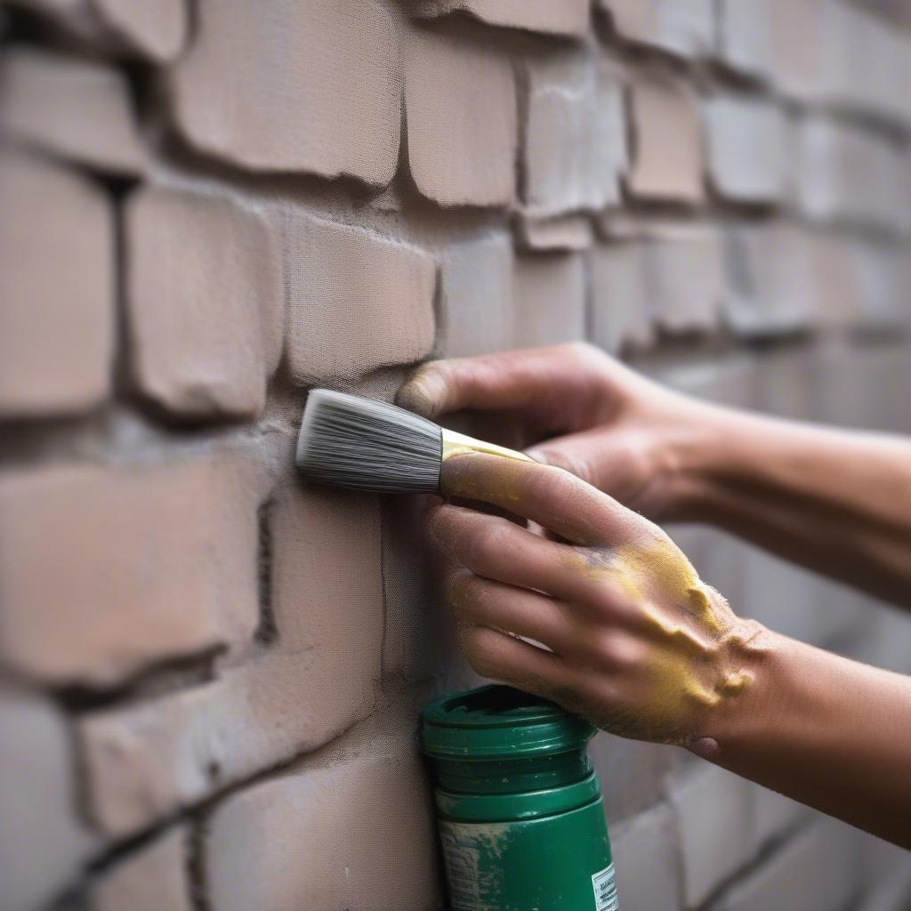 Applying a Plastic Basket Weave Stencil