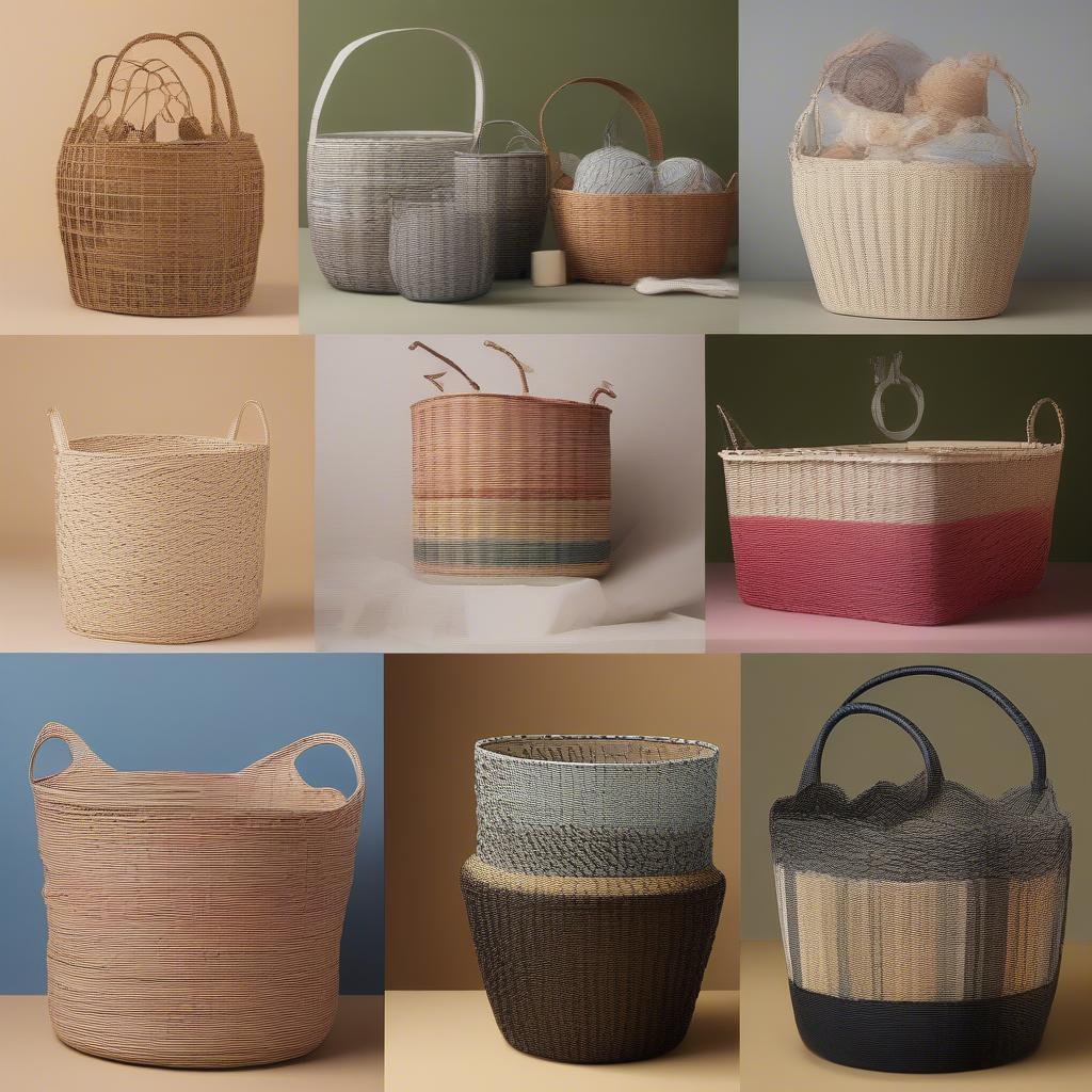 Variety of Plastic Basket Weaving Projects