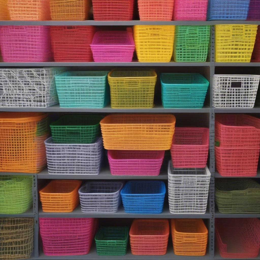 Various Plastic Wire Baskets