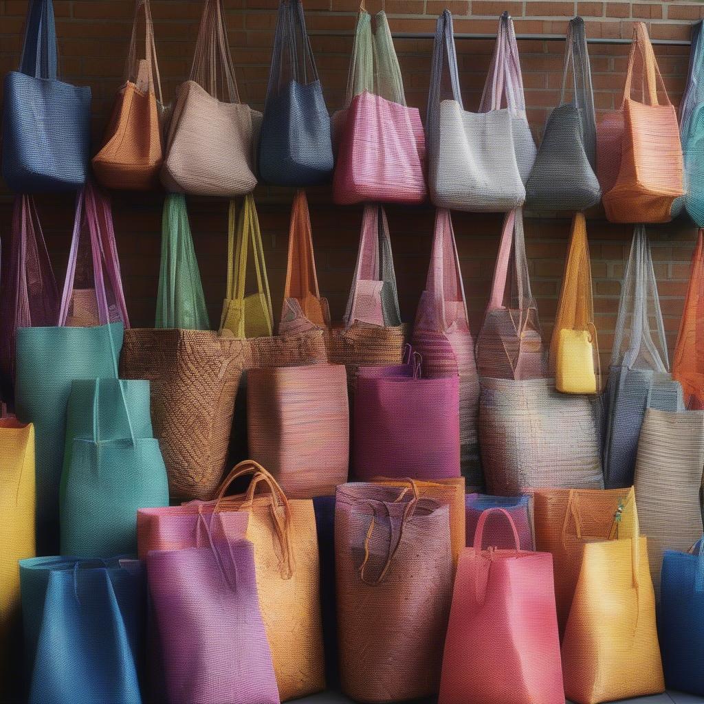 Poly woven bags being used for shopping in Perth