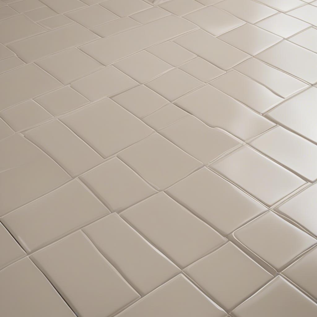 Porcelain basket weave floor tiles in a modern bathroom