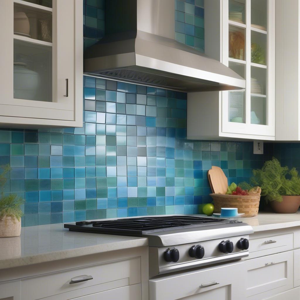 Porcelain Basket Weave Mosaic Kitchen Backsplash