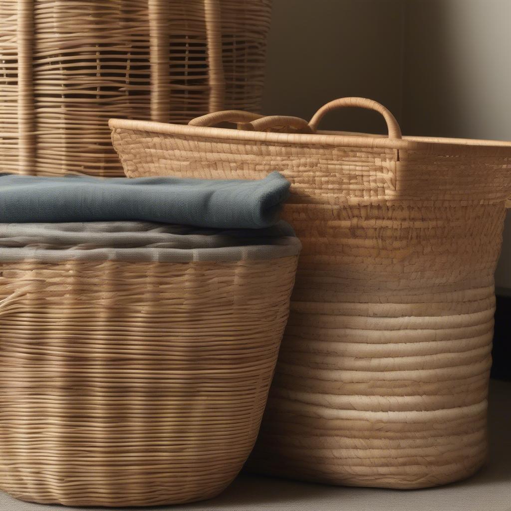 Comparing Rattan, Wicker, and Seagrass Baskets from Pottery Barn