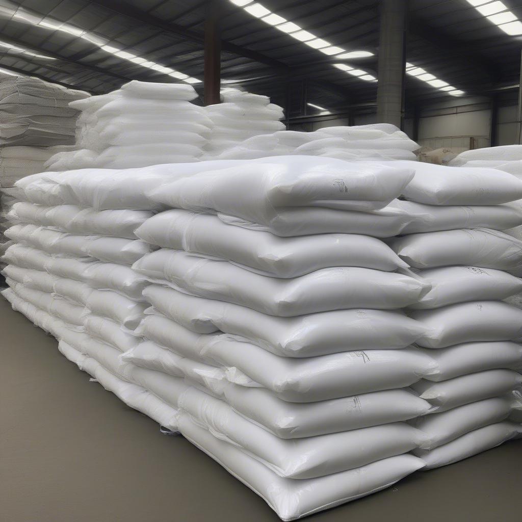 Stack of PP Woven Inner Coated Fertilizer Packaging Bags