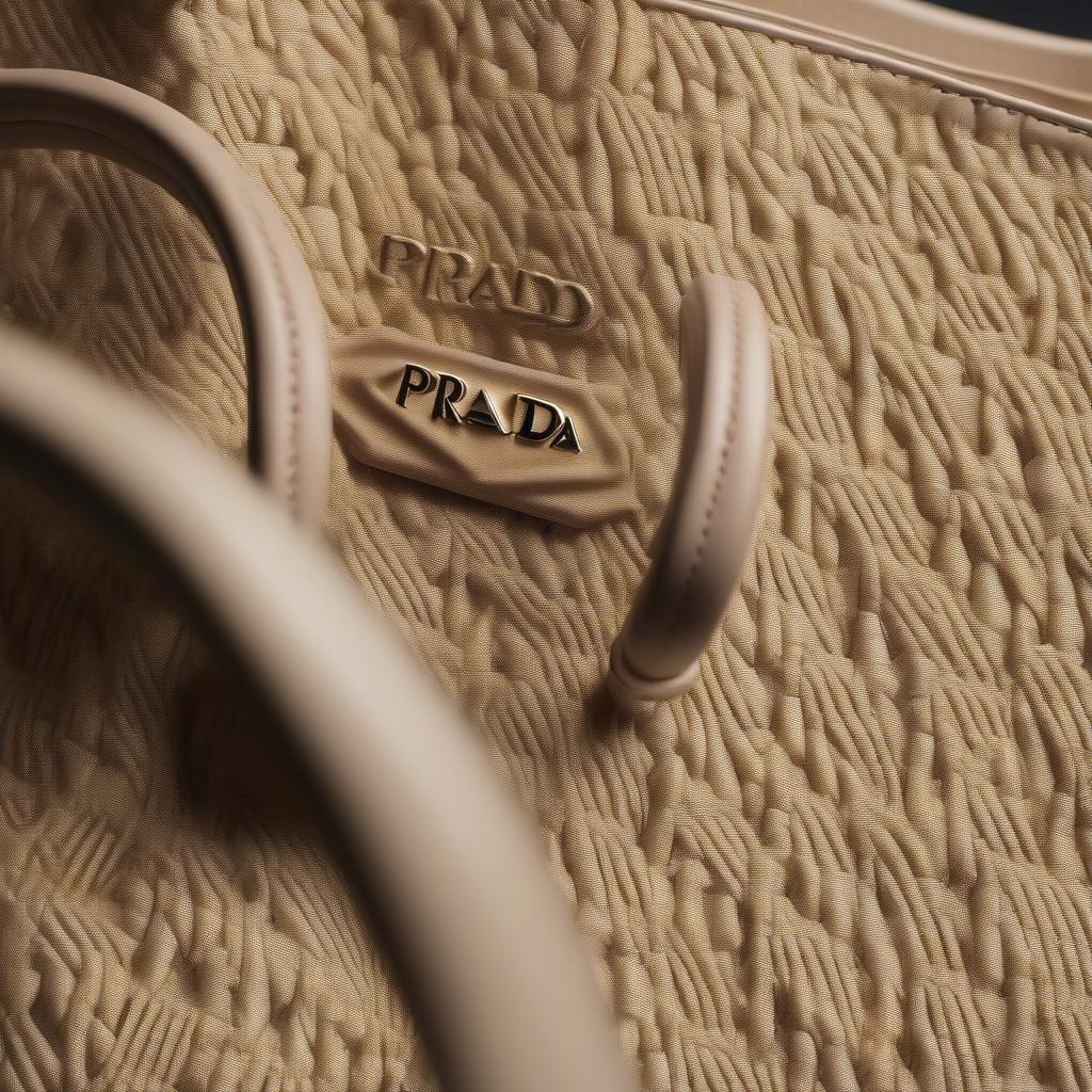 Prada Raffia Tote Bag