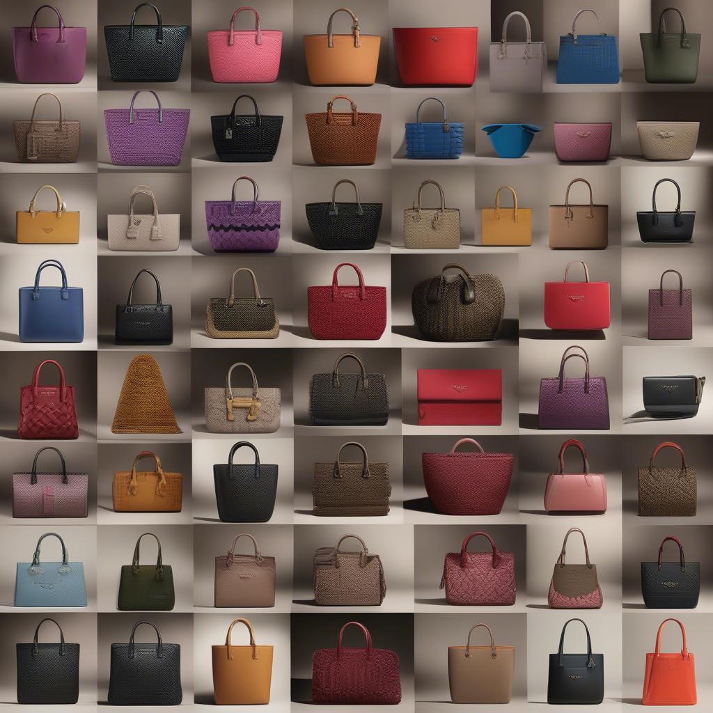 Different Styles of Prada Woven Tote Bags