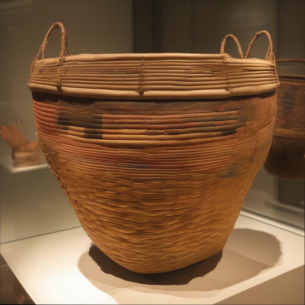 Pre-Columbian Peruvian Basket Boston Museum Display